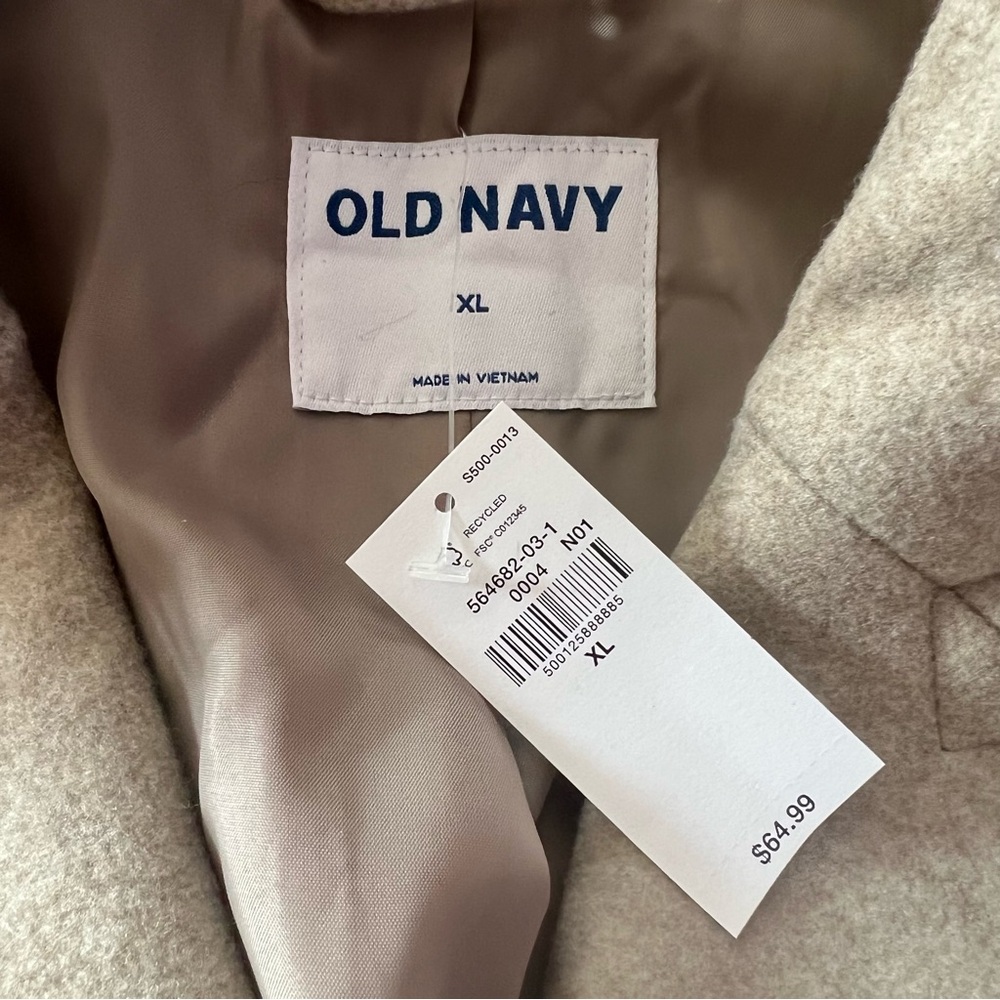 Old Navy Tan Women’s Pea Coat - New with Tags - Picture 5 of 6